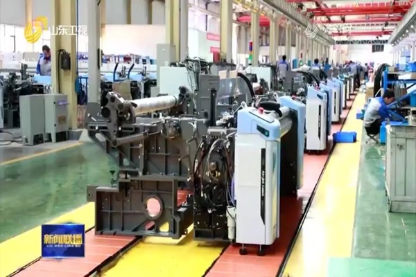 산동 RIFA, 산동 TV 뉴스에 소개 된 스마트 기술로 직기 장착